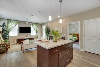Gourmet island kitchens (select apartments)